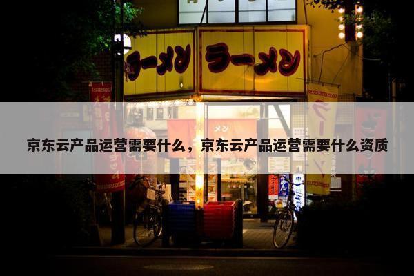 京东云产品运营需要什么，京东云产品运营需要什么资质