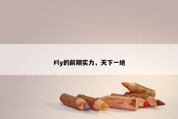 Fly的前期实力，天下一绝