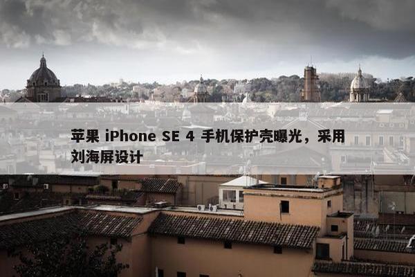 苹果 iPhone SE 4 手机保护壳曝光，采用刘海屏设计