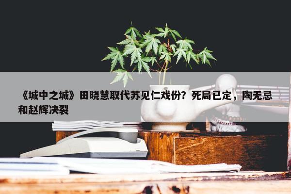 《城中之城》田晓慧取代苏见仁戏份？死局已定，陶无忌和赵辉决裂