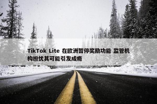 TikTok Lite 在欧洲暂停奖励功能 监管机构担忧其可能引发成瘾