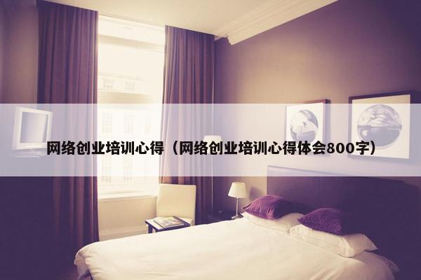 网络创业培训心得（网络创业培训心得体会800字）