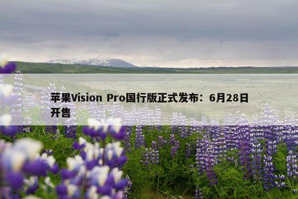 苹果Vision Pro国行版正式发布：6月28日开售