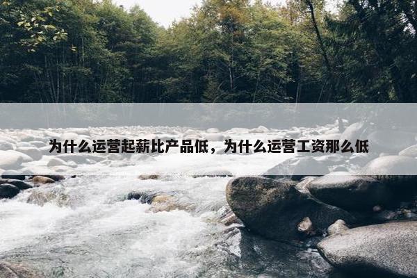 为什么运营起薪比产品低，为什么运营工资那么低