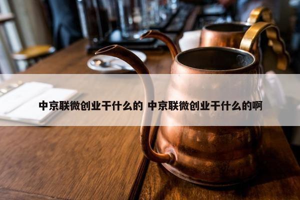 中京联微创业干什么的 中京联微创业干什么的啊