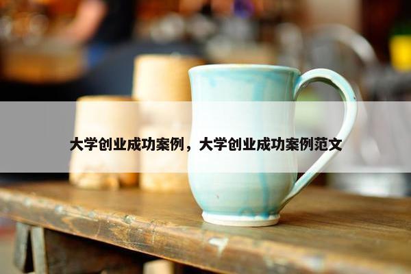 大学创业成功案例，大学创业成功案例范文