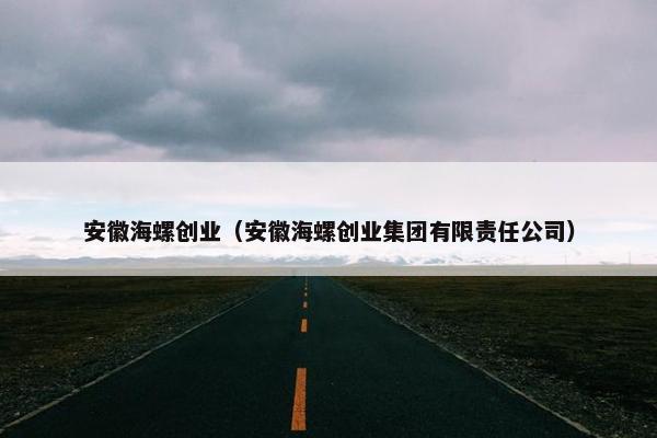 安徽海螺创业（安徽海螺创业集团有限责任公司）