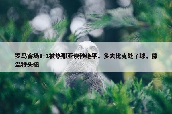 罗马客场1-1被热那亚读秒绝平，多夫比克处子球，德温特头槌