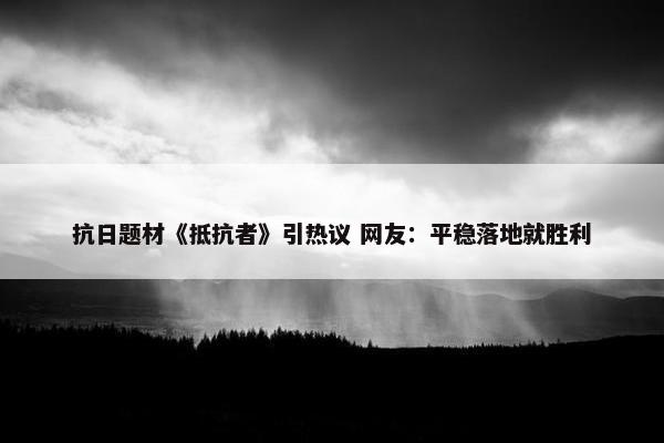 抗日题材《抵抗者》引热议 网友：平稳落地就胜利