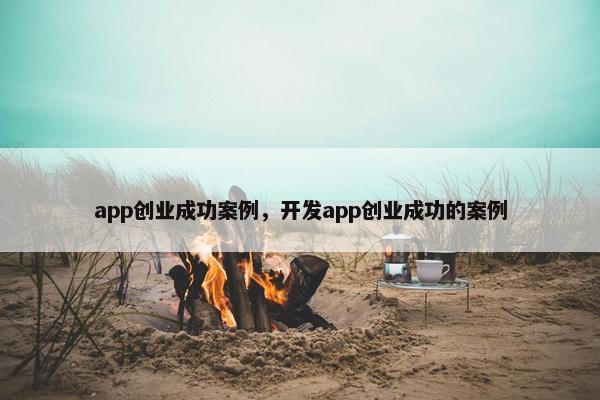 app创业成功案例，开发app创业成功的案例