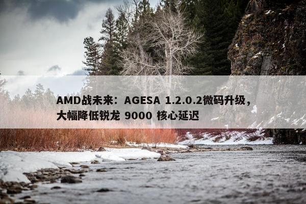 AMD战未来：AGESA 1.2.0.2微码升级，大幅降低锐龙 9000 核心延迟