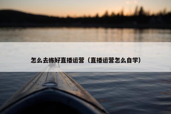 怎么去练好直播运营（直播运营怎么自学）