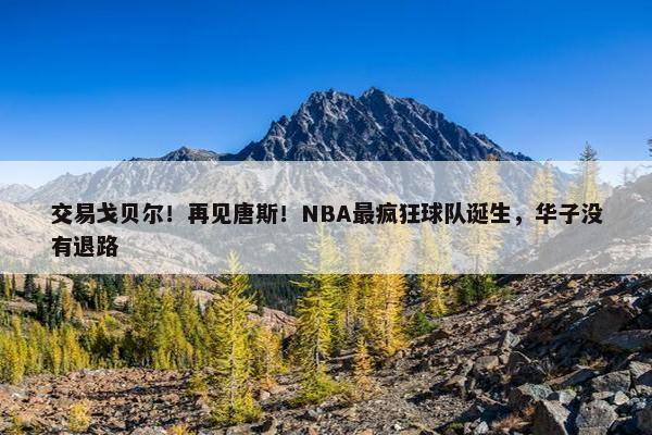 交易戈贝尔！再见唐斯！NBA最疯狂球队诞生，华子没有退路