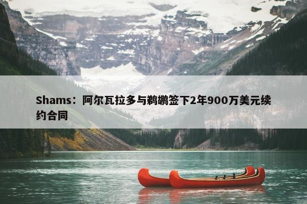 Shams：阿尔瓦拉多与鹈鹕签下2年900万美元续约合同