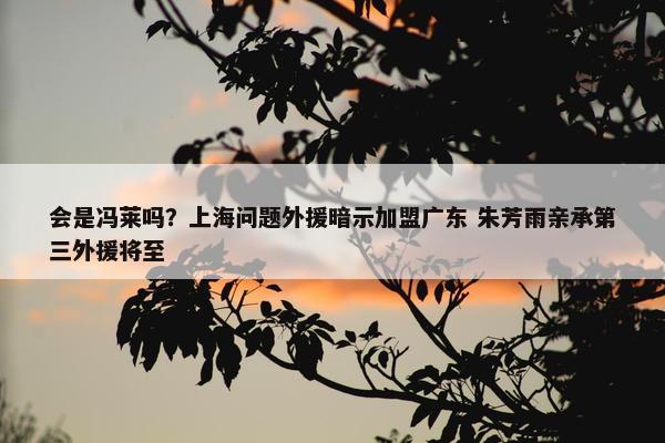 会是冯莱吗？上海问题外援暗示加盟广东 朱芳雨亲承第三外援将至