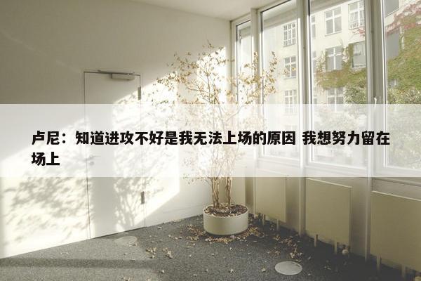 卢尼：知道进攻不好是我无法上场的原因 我想努力留在场上