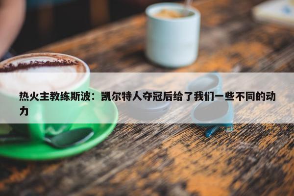 热火主教练斯波：凯尔特人夺冠后给了我们一些不同的动力