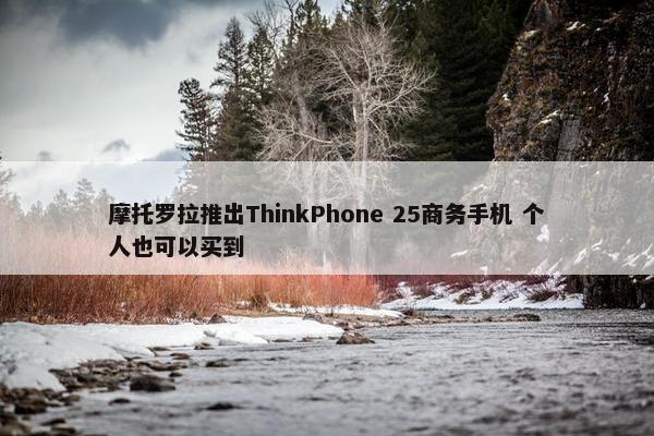 摩托罗拉推出ThinkPhone 25商务手机 个人也可以买到