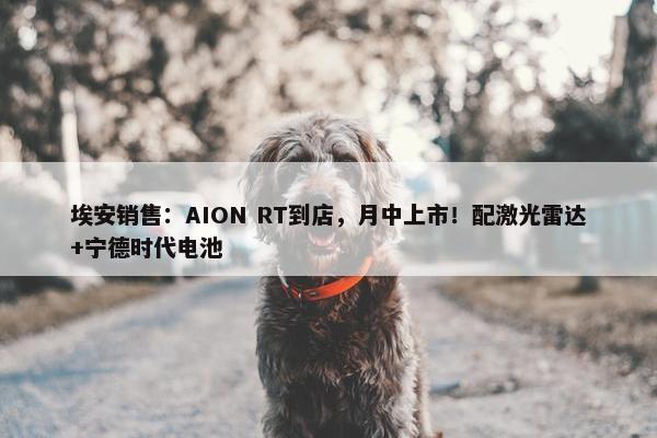 埃安销售：AION RT到店，月中上市！配激光雷达+宁德时代电池