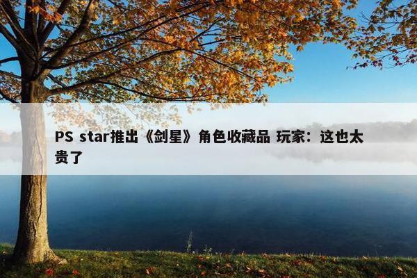 PS star推出《剑星》角色收藏品 玩家：这也太贵了