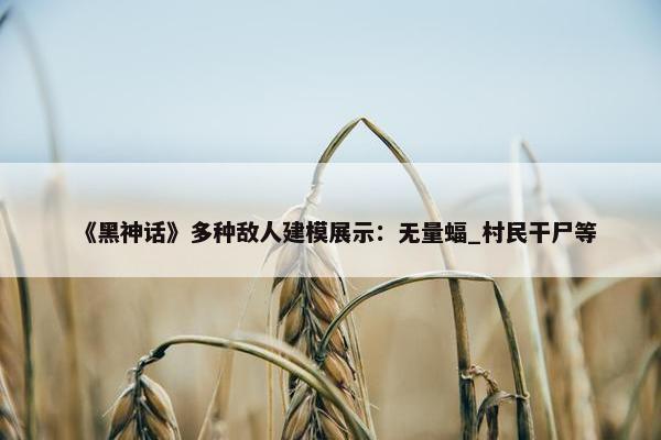 《黑神话》多种敌人建模展示：无量蝠_村民干尸等