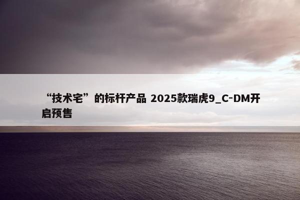 “技术宅”的标杆产品 2025款瑞虎9_C-DM开启预售