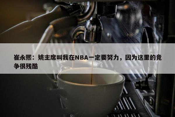 崔永熙：姚主席叫我在NBA一定要努力，因为这里的竞争很残酷