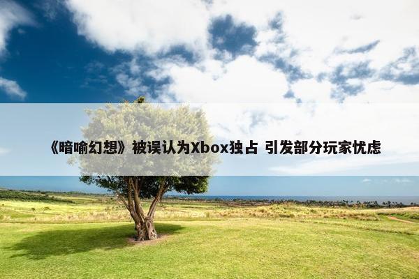 《暗喻幻想》被误认为Xbox独占 引发部分玩家忧虑