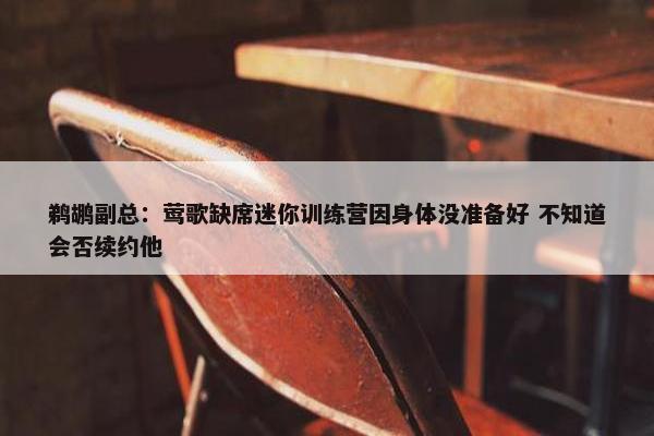 鹈鹕副总：莺歌缺席迷你训练营因身体没准备好 不知道会否续约他