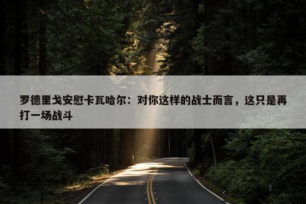 罗德里戈安慰卡瓦哈尔：对你这样的战士而言，这只是再打一场战斗