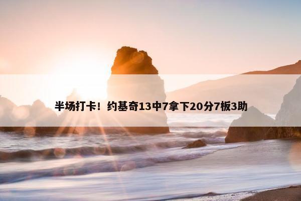 半场打卡！约基奇13中7拿下20分7板3助