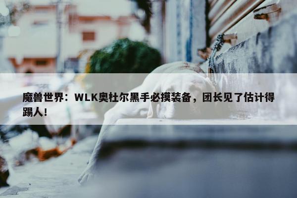 魔兽世界：WLK奥杜尔黑手必摸装备，团长见了估计得踢人！