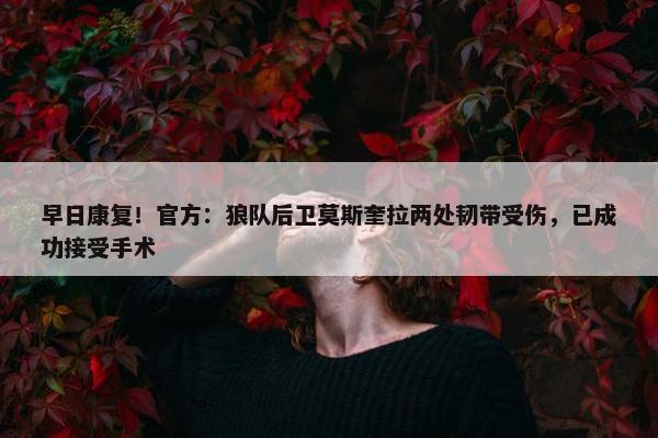 早日康复！官方：狼队后卫莫斯奎拉两处韧带受伤，已成功接受手术