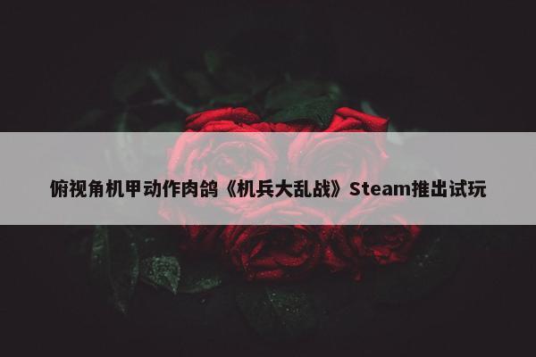 俯视角机甲动作肉鸽《机兵大乱战》Steam推出试玩