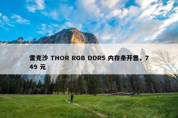 雷克沙 THOR RGB DDR5 内存条开售，749 元