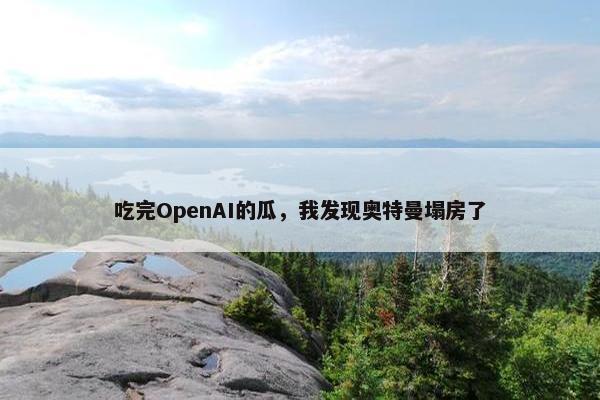 吃完OpenAI的瓜，我发现奥特曼塌房了