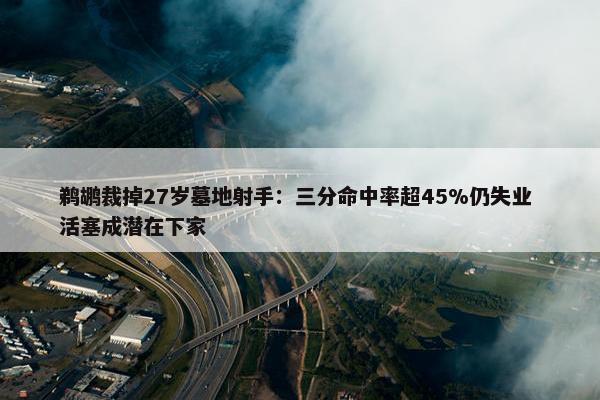 鹈鹕裁掉27岁墓地射手：三分命中率超45%仍失业 活塞成潜在下家