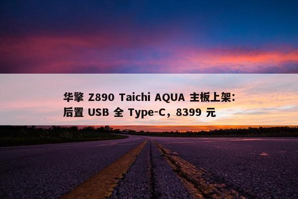 华擎 Z890 Taichi AQUA 主板上架：后置 USB 全 Type-C，8399 元