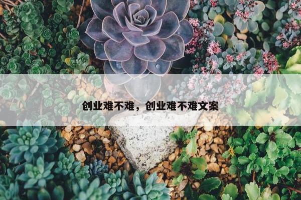 创业难不难，创业难不难文案