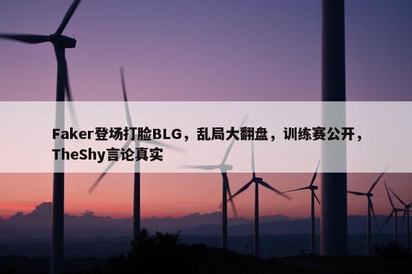 Faker登场打脸BLG，乱局大翻盘，训练赛公开，TheShy言论真实