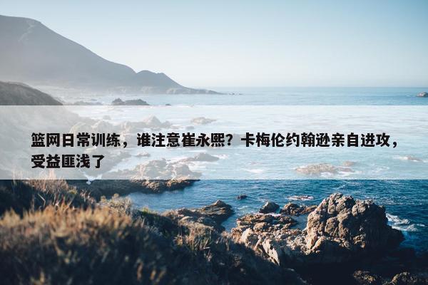 篮网日常训练，谁注意崔永熙？卡梅伦约翰逊亲自进攻，受益匪浅了