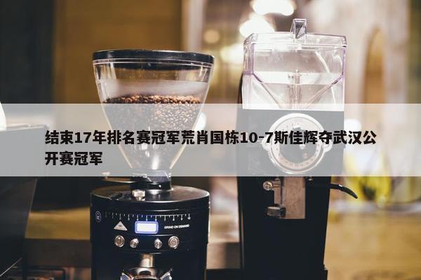 结束17年排名赛冠军荒肖国栋10-7斯佳辉夺武汉公开赛冠军