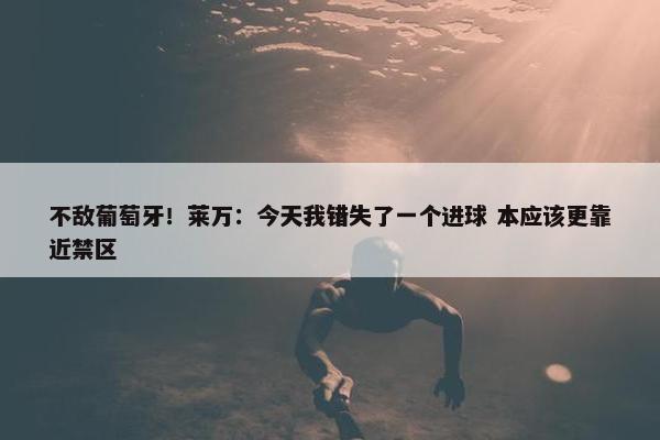 不敌葡萄牙！莱万：今天我错失了一个进球 本应该更靠近禁区