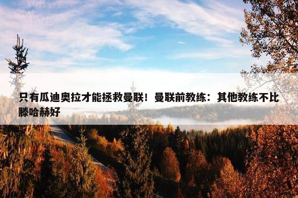 只有瓜迪奥拉才能拯救曼联！曼联前教练：其他教练不比滕哈赫好