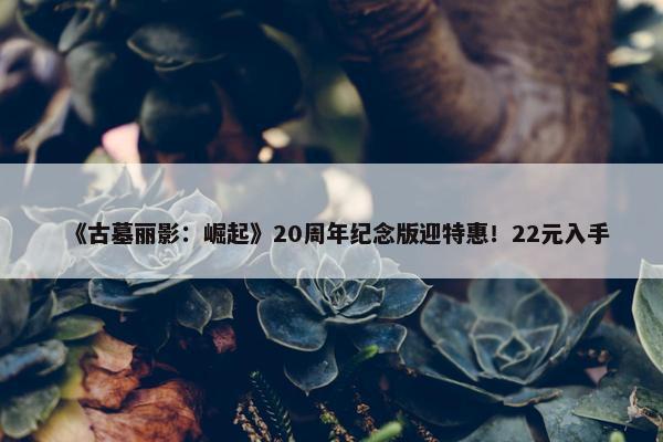 《古墓丽影：崛起》20周年纪念版迎特惠！22元入手