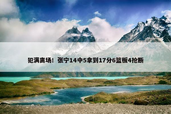 犯满离场！张宁14中5拿到17分6篮板4抢断