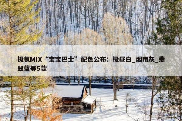 极氪MIX“宝宝巴士”配色公布：极昼白_烟雨灰_翡翠蓝等5款