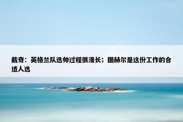 戴奇：英格兰队选帅过程很漫长；图赫尔是这份工作的合适人选