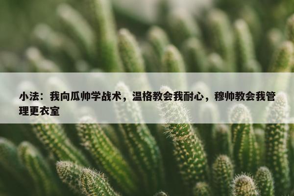 小法：我向瓜帅学战术，温格教会我耐心，穆帅教会我管理更衣室