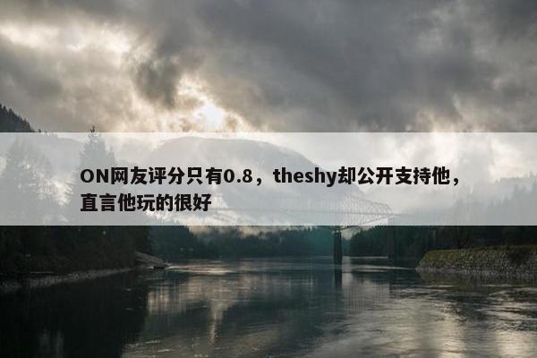 ON网友评分只有0.8，theshy却公开支持他，直言他玩的很好